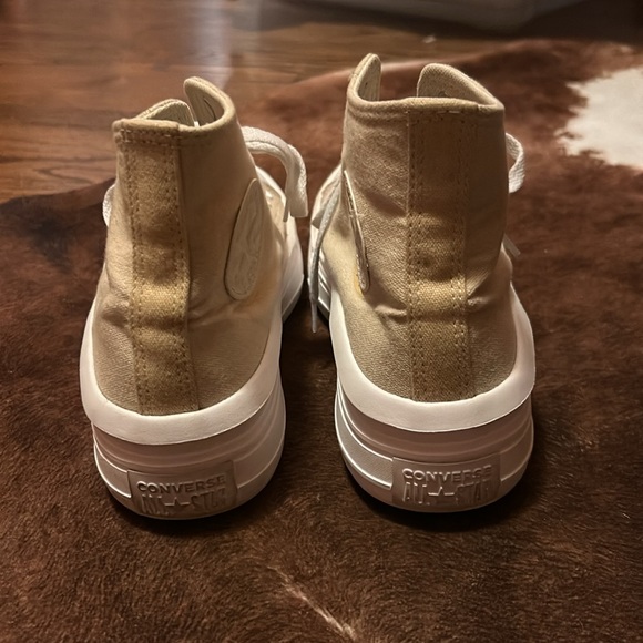 Converse Chuck Taylor All Star Move High Platform Shoes Size 8.5 Tan Farro - Picture 4 of 8
